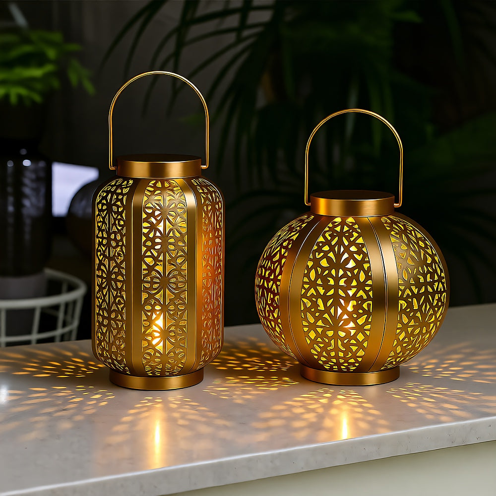 Solar Art Deco Lantern, Outdoor Garden Lighting