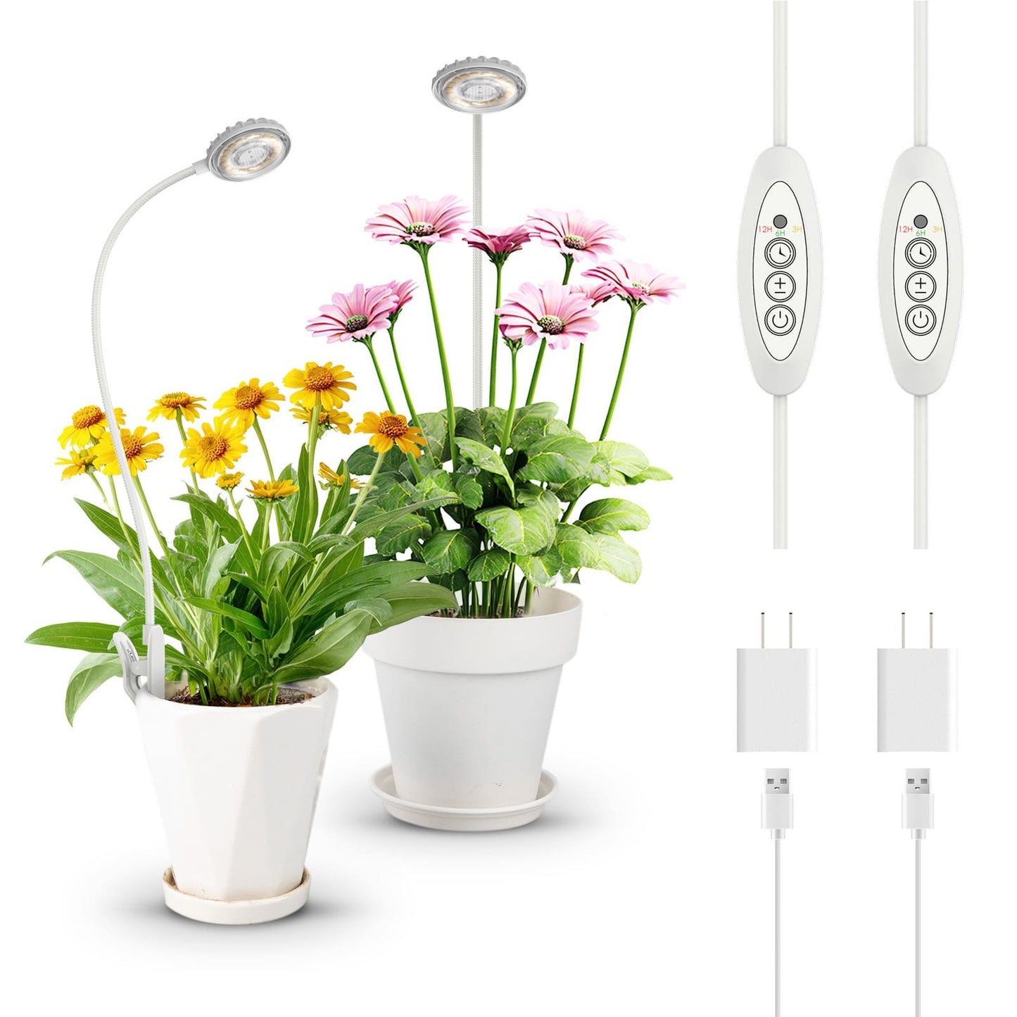 7W LED Grow Light, Pot Clip, Full Spectrum Plant Bulb