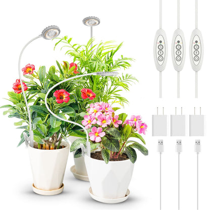 7W LED Grow Light, Pot Clip, Full Spectrum Plant Bulb