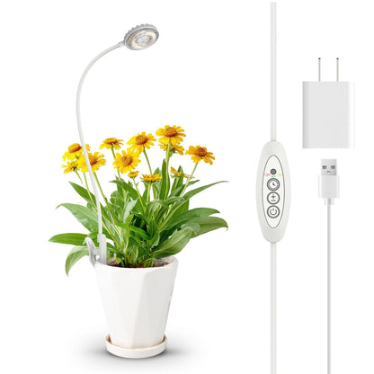 7W LED Grow Light, Pot Clip, Full Spectrum Plant Bulb