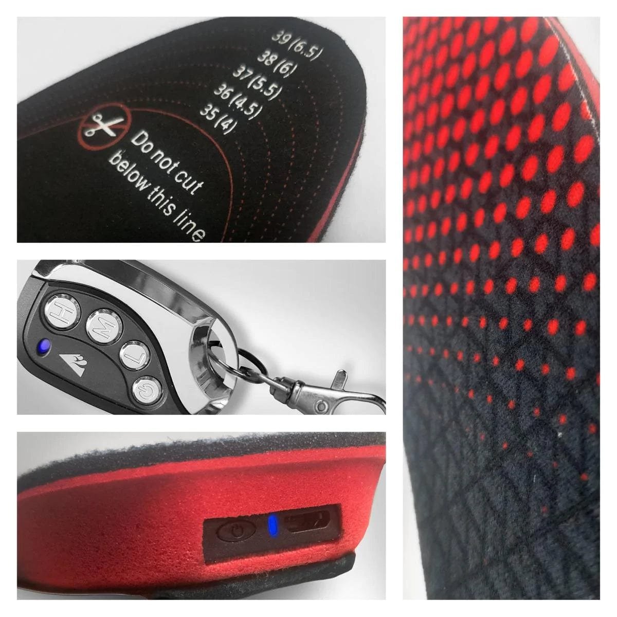 Heated Insoles, Wireless Rechargeable 10H, Universal Fit, Cold Weather