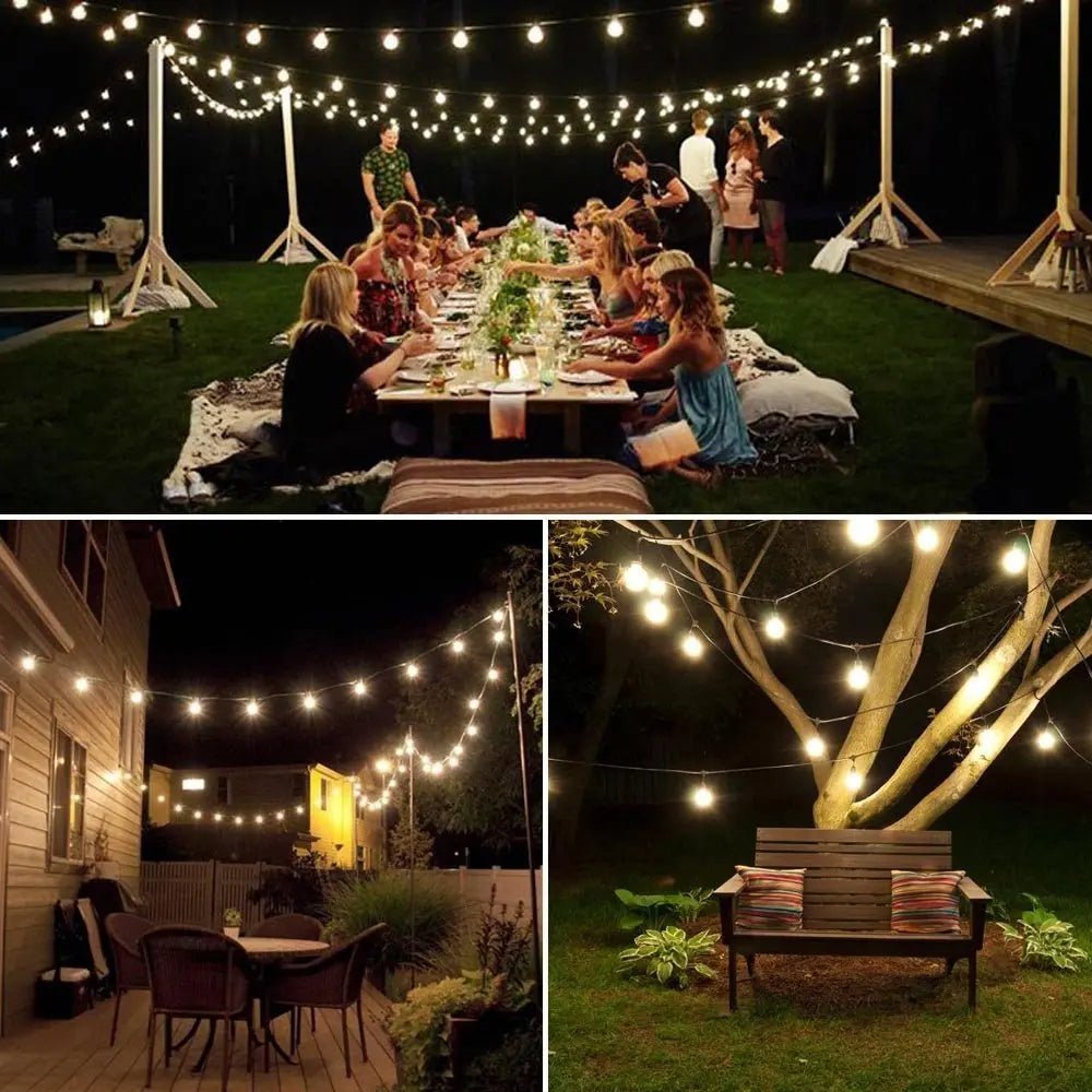 Solar Twinkle LED String Lights, 30ft, IP65, Outdoor