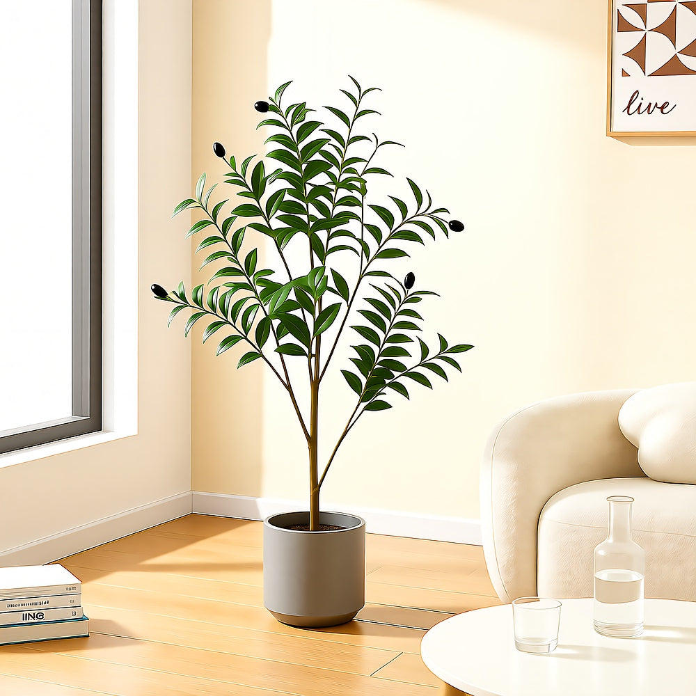 Faux Olive Tree Lifelike Branches Decor