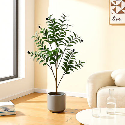Faux Olive Tree Lifelike Branches Decor