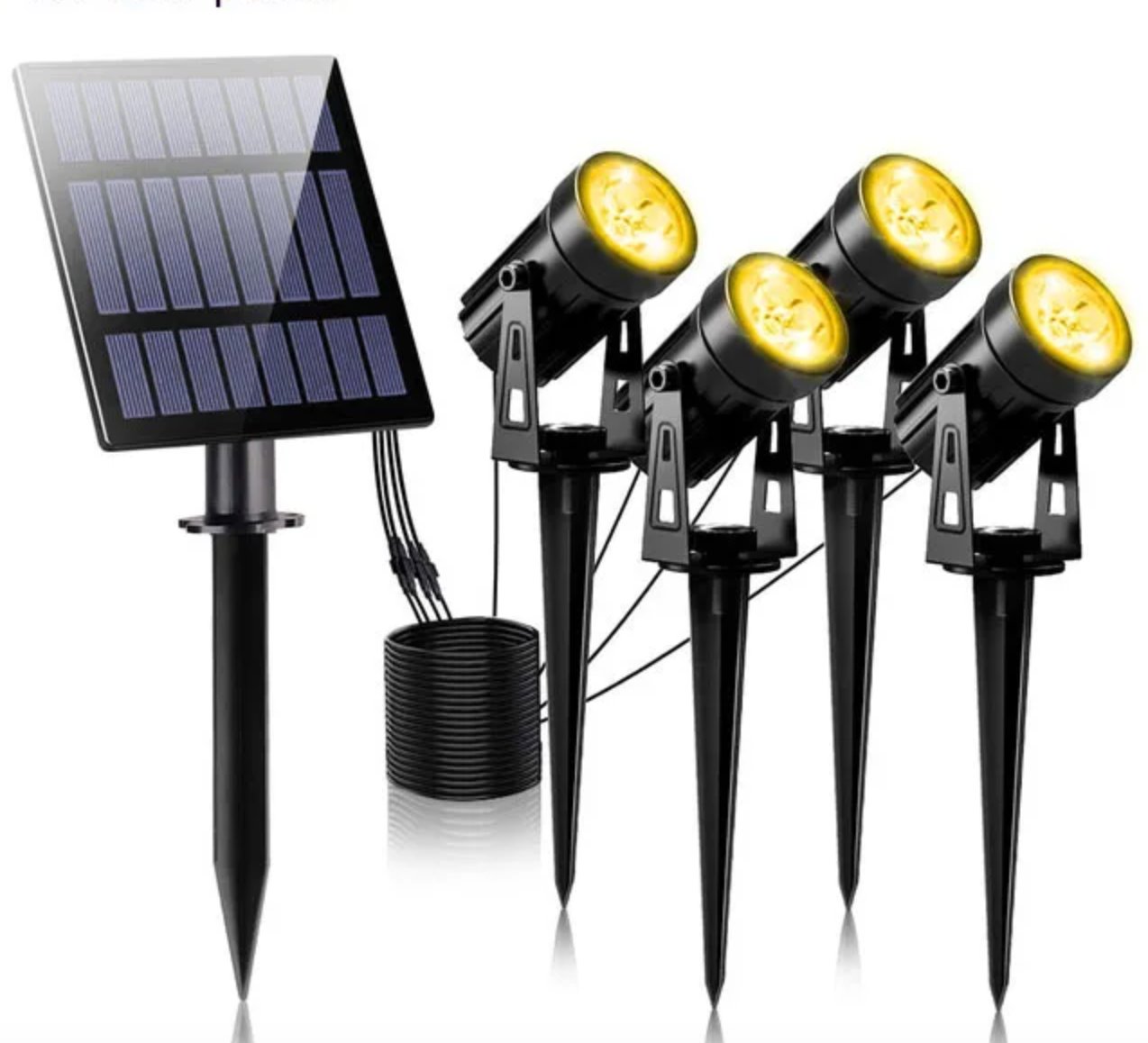 Solar Spotlights 5-Piece Set Ground Stake Pathway Lights