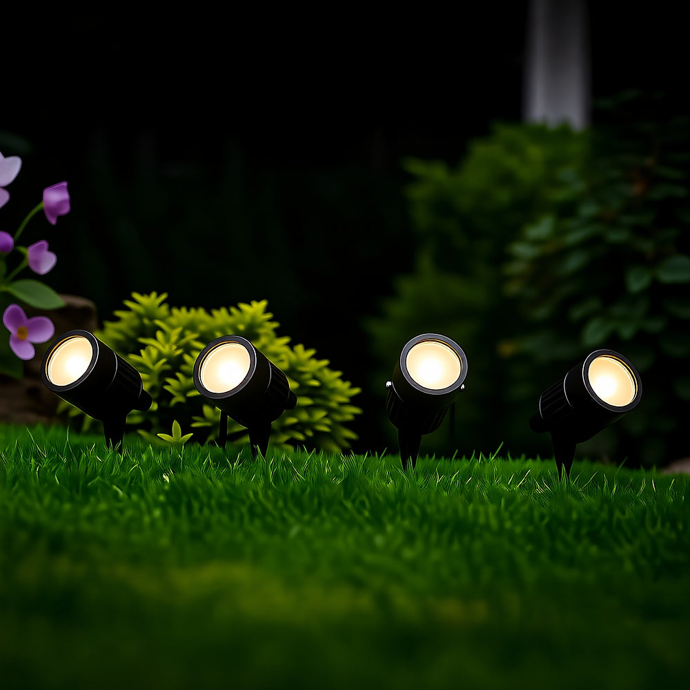 Solar Spotlights 5-Piece Set Ground Stake Pathway Lights