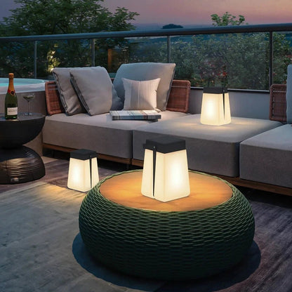 Solar Box Lantern LED IP65 Dusk-to-Dawn Outdoor Decor
