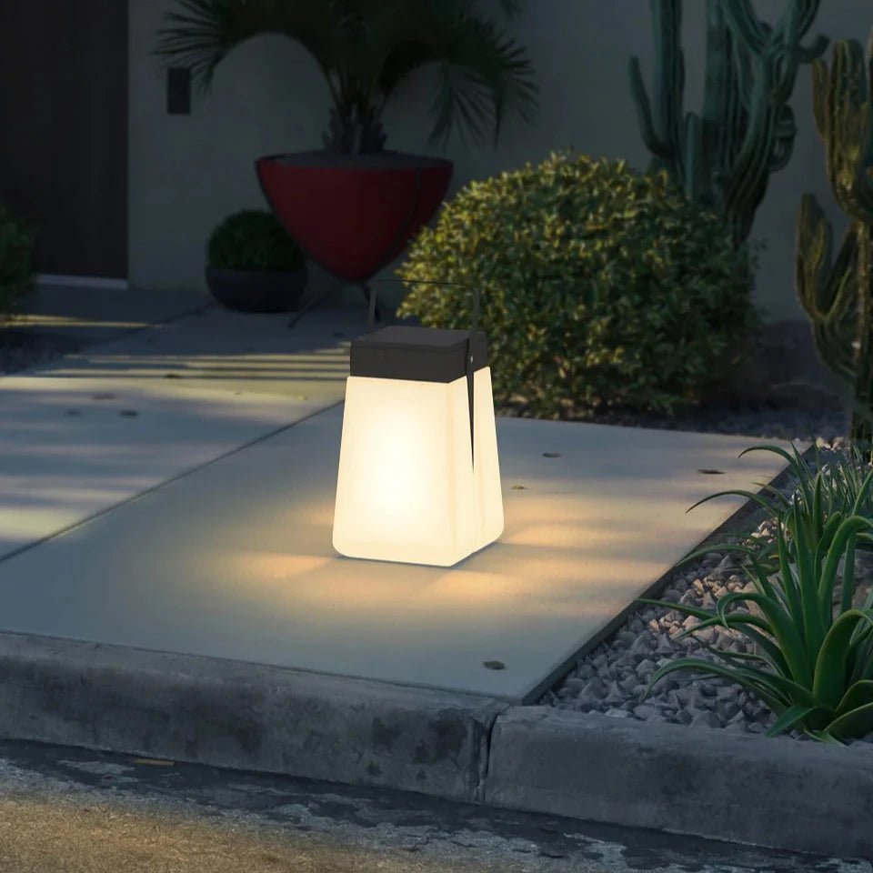 Solar Box Lantern LED IP65 Dusk-to-Dawn Outdoor Decor