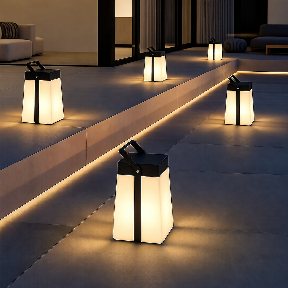 Solar Box Lantern LED IP65 Dusk-to-Dawn Outdoor Decor