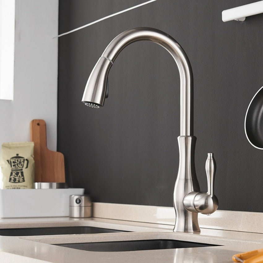 Anton Pull-Out Stainless Steel Kitchen Faucet