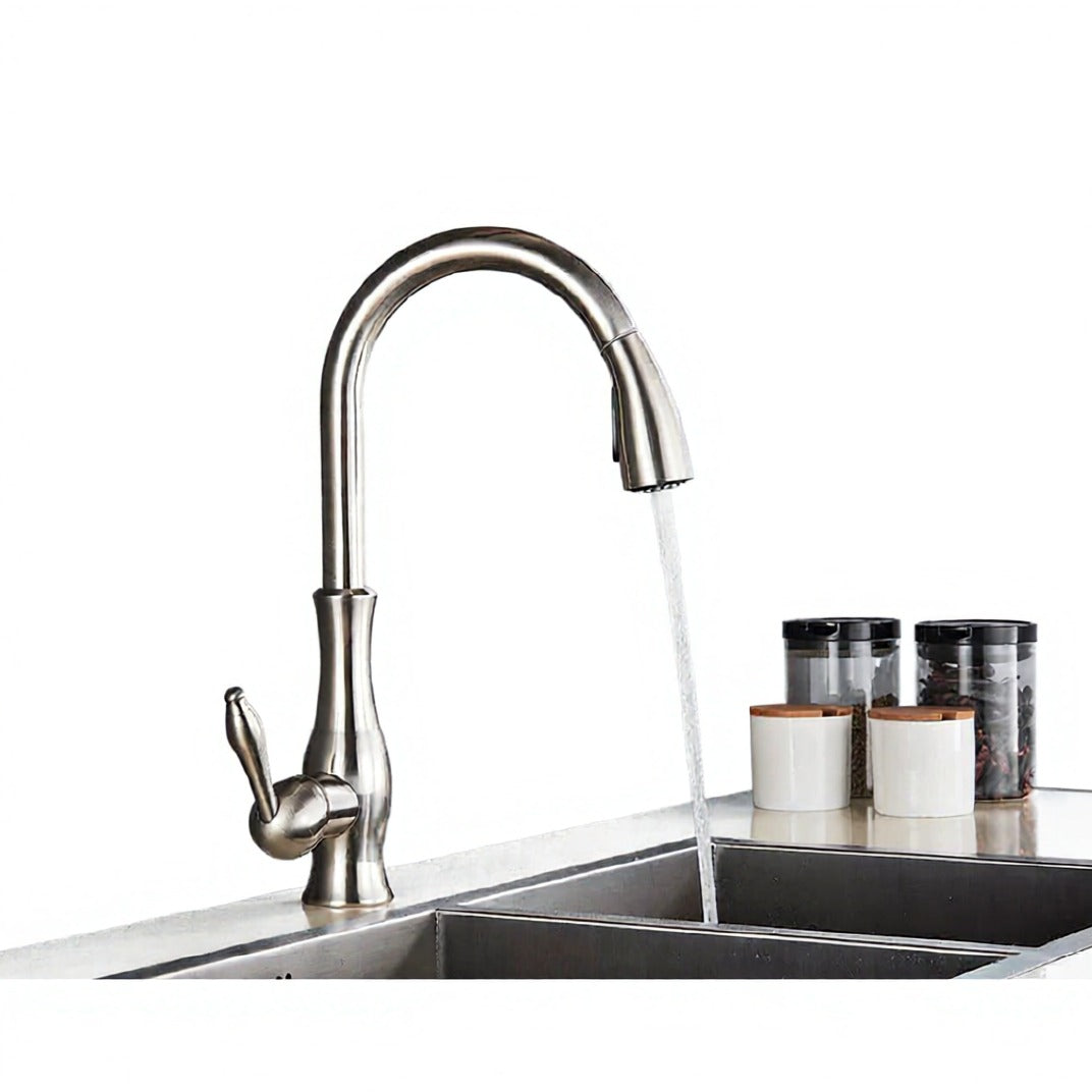 Anton Pull-Out Stainless Steel Kitchen Faucet