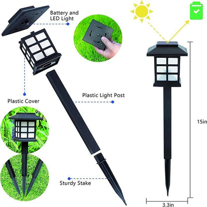 LED Pathway Lantern, Solar Automatic, Outdoor Light