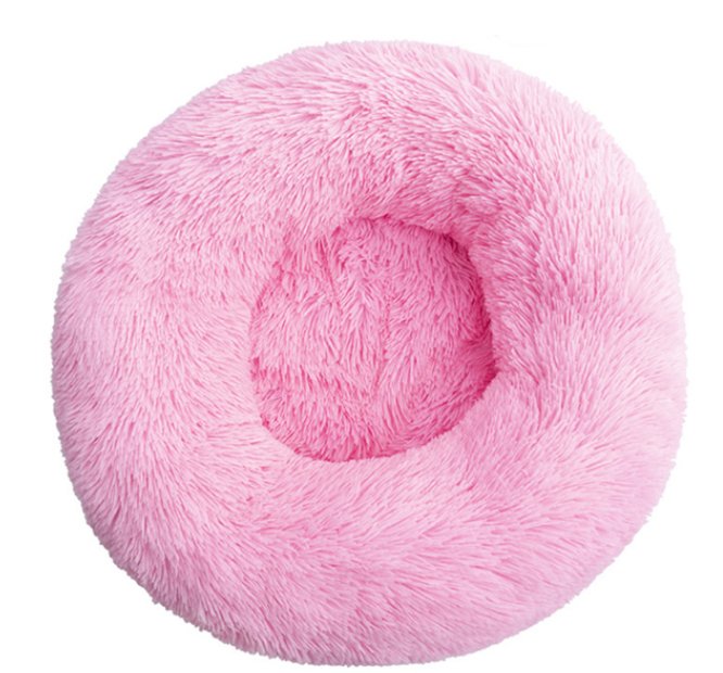 Cloud Donut Dog Bed, Anti-Anxiety, Vegan Fur, Calming