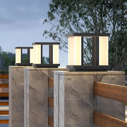 Solar Post Lamp LED Dusk-to-Dawn Waterproof Outdoor