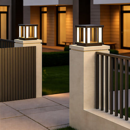 Solar Post Lamp LED Dusk-to-Dawn Waterproof Outdoor