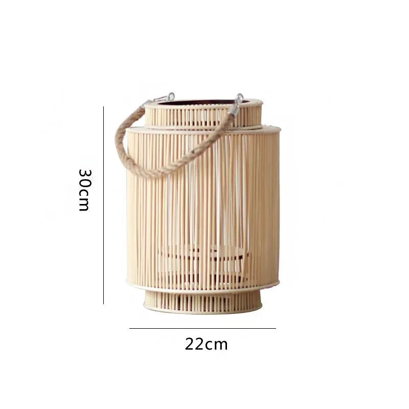 Imitation Bamboo LED Flameless Candle Lantern, Indoor Outdoor
