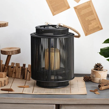 Imitation Bamboo LED Flameless Candle Lantern, Indoor Outdoor