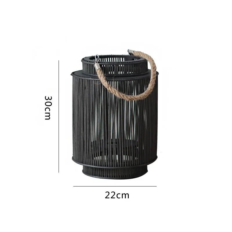 Imitation Bamboo LED Flameless Candle Lantern, Indoor Outdoor