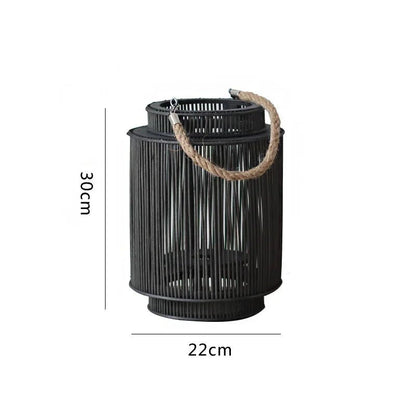 Imitation Bamboo LED Flameless Candle Lantern, Indoor Outdoor