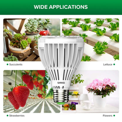 PAR25 LED Grow Light, 30W, E26 Full Spectrum Plant Bulb