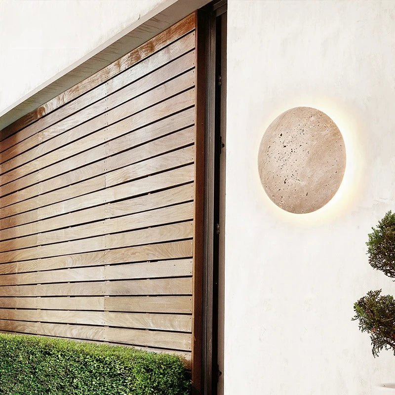 Stone Wall Light, LED, IP65, Natural Stone, Hardwired, Indoor Outdoor