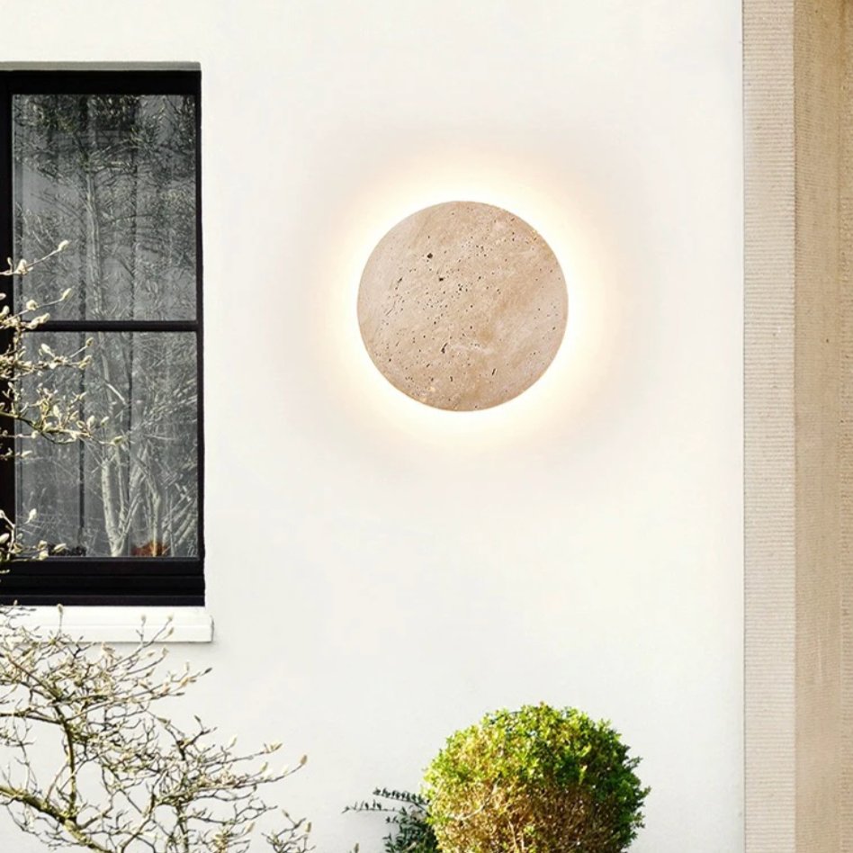 Stone Wall Light, LED, IP65, Natural Stone, Hardwired, Indoor Outdoor