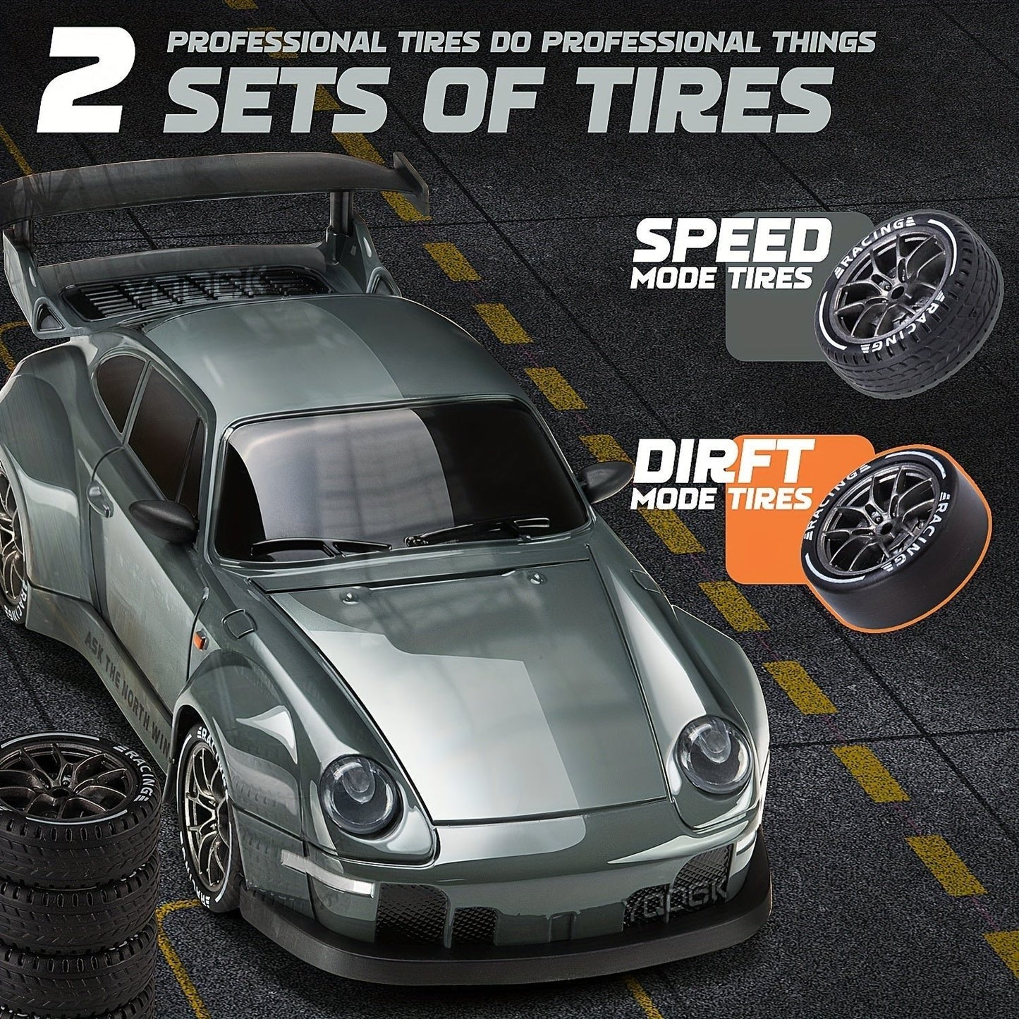 RC Drift Car, 4WD, 2.4GHz, Rechargeable, Toy