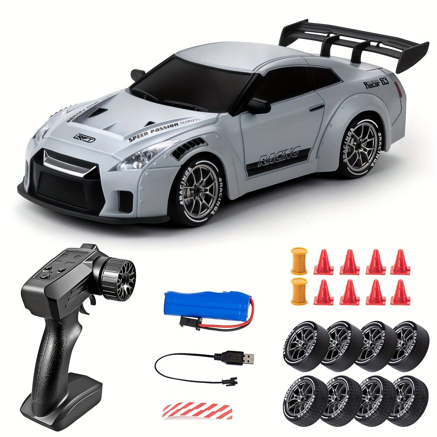 RC Drift Car, 4WD, 2.4GHz, Rechargeable, Toy