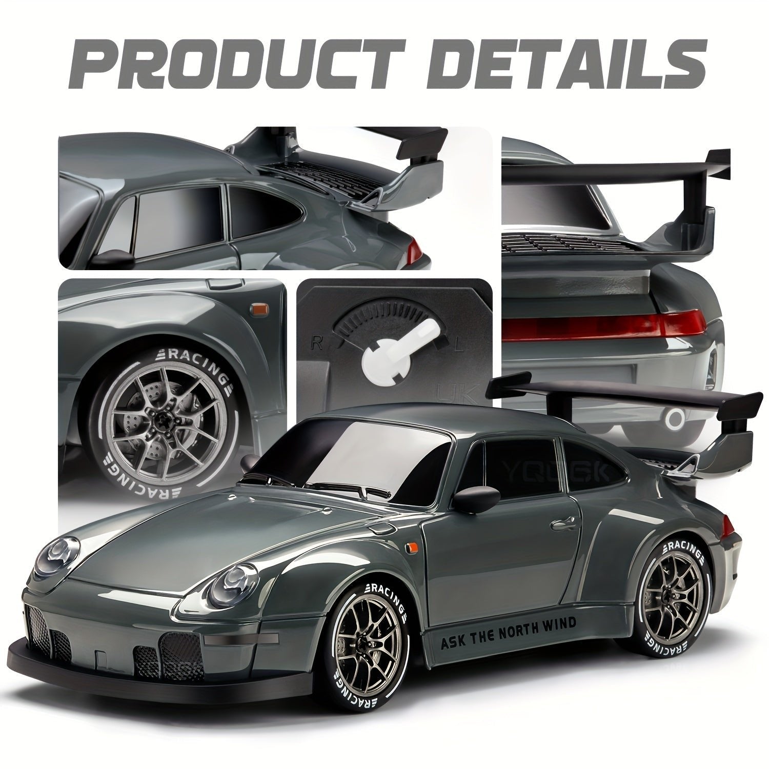 RC Drift Car, 4WD, 2.4GHz, Rechargeable, Toy
