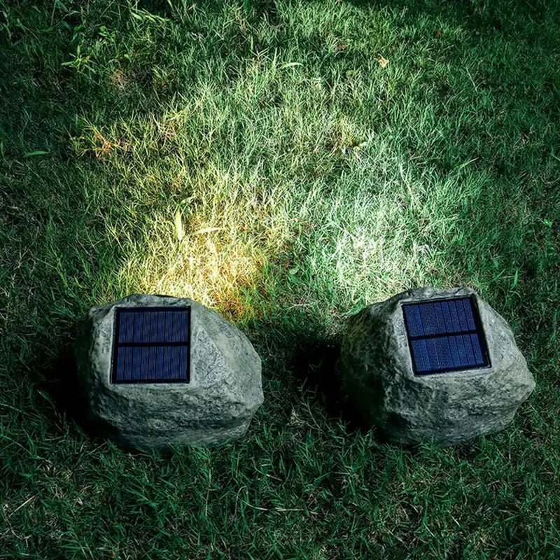 Solar Stone Pathway Lights LED Resin Outdoor