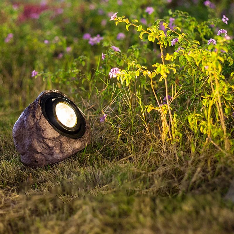 Solar Stone Pathway Lights LED Resin Outdoor
