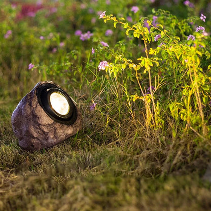 Solar Stone Pathway Lights LED Resin Outdoor