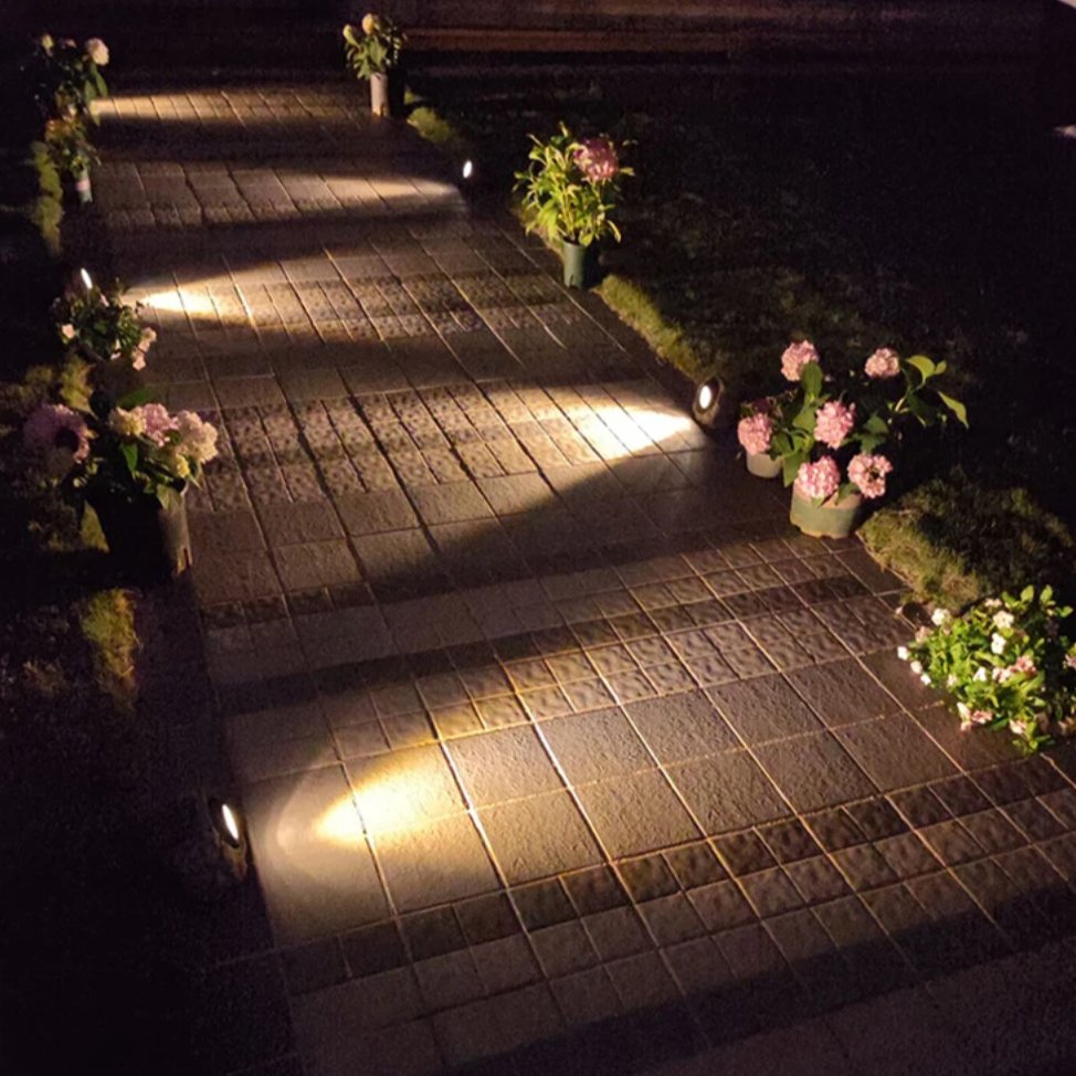 Solar Stone Pathway Lights LED Resin Outdoor