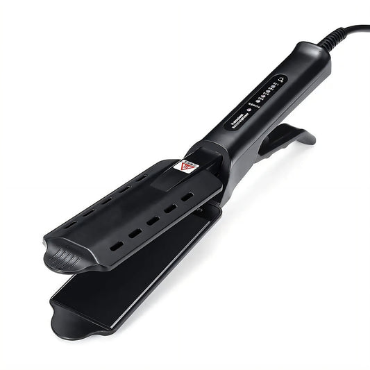 Hair Straightener Curler 2-in-1 Steam Ceramic Smooth Frizz-Free Styling