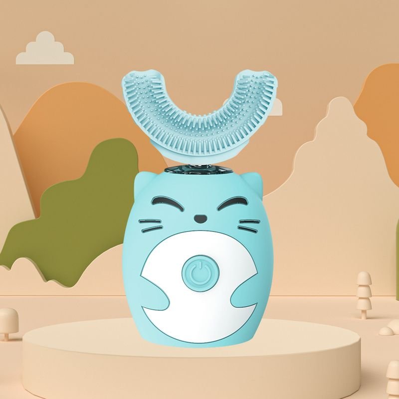 Baby Electric Toothbrush, U-Shape, Silicone Head, Ages 2-6