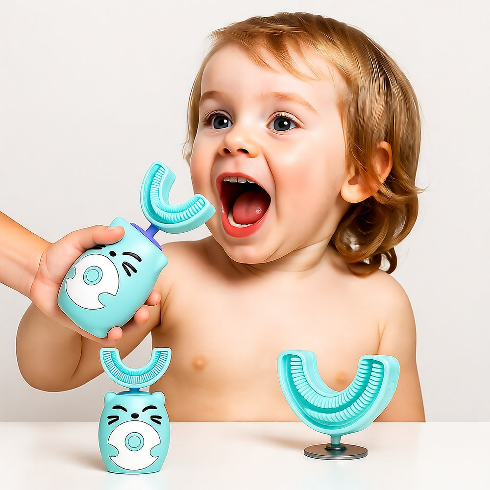 Baby Electric Toothbrush, U-Shape, Silicone Head, Ages 2-6