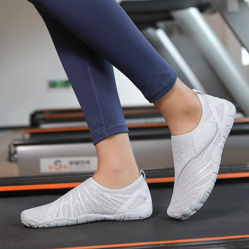 Sports Shoe Off White Slip-On Mesh Casual Athletic