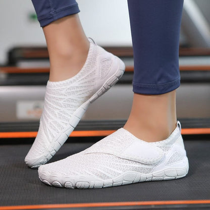 Sports Shoe Off White Slip-On Mesh Casual Athletic