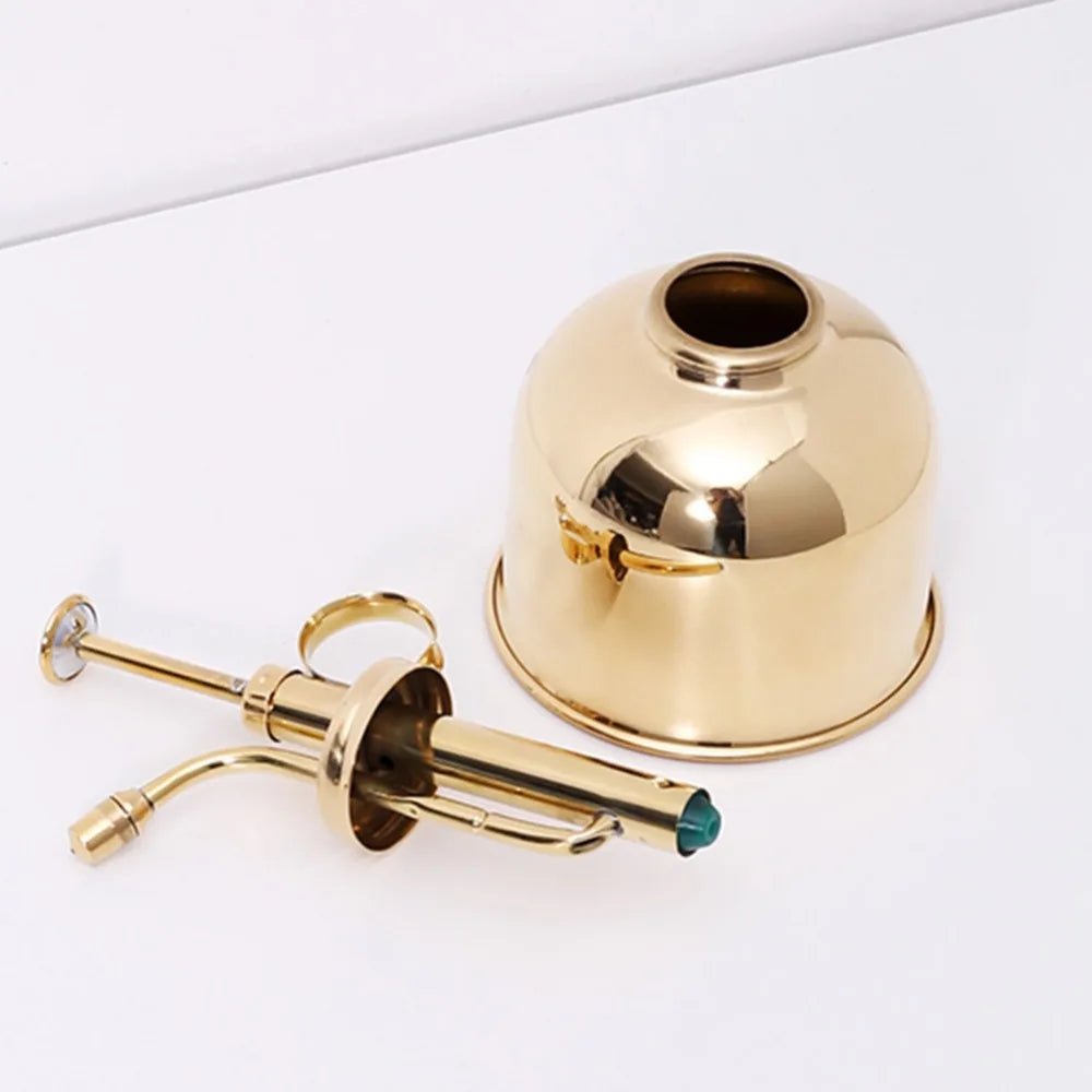 Gold Plant Spray Bottle, Brass, 6in, Indoor Plant Mister
