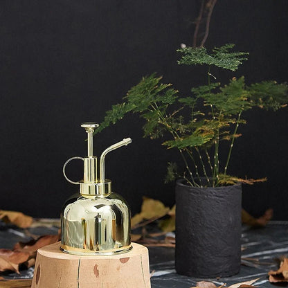 Gold Plant Spray Bottle, Brass, 6in, Indoor Plant Mister