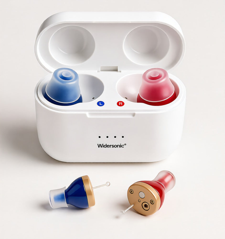 Invisible Rechargeable Hearing Aid, In-Ear, Mild to Severe Hearing Loss