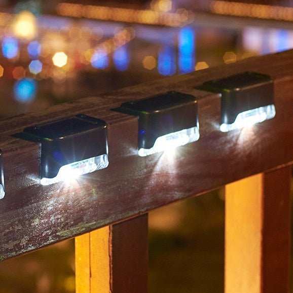 Solar Stair Light, IP65 Dusk-to-Dawn Mount Outdoor Path Deck
