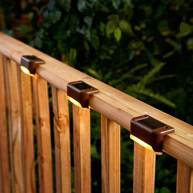 Solar Stair Light, IP65 Dusk-to-Dawn Mount Outdoor Path Deck