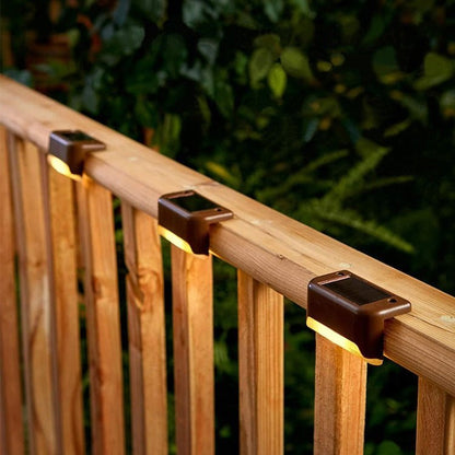 Solar Stair Light, IP65 Dusk-to-Dawn Mount Outdoor Path Deck