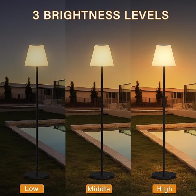 Lamp, Solar Adjustable, 8-Color, IP65, Floor, Indoor Outdoor