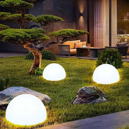 Solar Dome Light 16-Color Dimmable IP65 Dusk-to-Dawn Outdoor Patio Garden