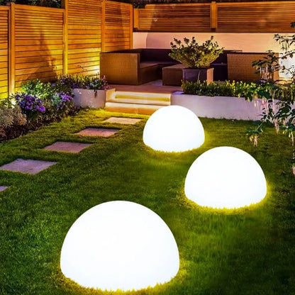 Solar Dome Light 16-Color Dimmable IP65 Dusk-to-Dawn Outdoor Patio Garden