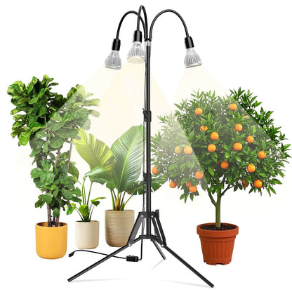Multi-head Grow Light 90W Adjustable Tripod Stand Full Spectrum