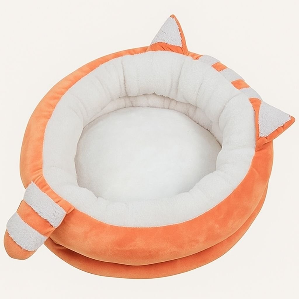 Rocco Round Plush Pet Bed, Orthopedic, Washable, Cat Dog