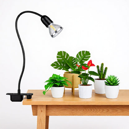 LED Grow Light, 10W Adjustable 1-Head, Clip-on, Timer